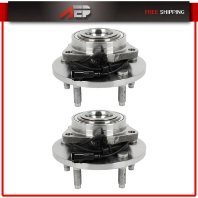 Juego: (2) Cojinete de cubo de rueda delantera derecha o derecha para Chrysler Aspen 07-09 5 orejetas-ABS Foto 1 de 4