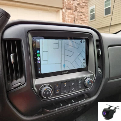 Car GPS Carplay Stereo Radio For 2014-2018 Chevrolet Silverado GMC Sierra Wifi - Image 1 of 4