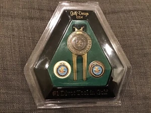 FBI National Academy Golf Divot Set Enamel Gold Blue Tone Rare NA - Picture 1 of 5