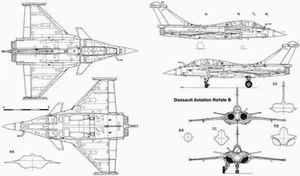 Dassault Aviation Rafale B - Blueprint Magnet - Picture 1 of 5