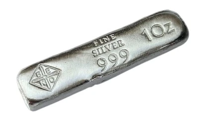 BeKo Edelmetalle 1 Oz Silberbarren - Langbarren 999 Feinsilber Gussbarren - Bild 1 von 2