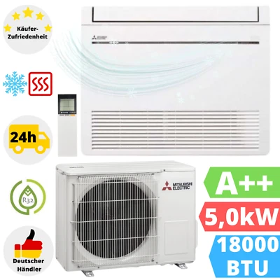 Mitsubishi Truhengerät 5,0kW Klimaanlage Klimagerät Inverter 18000BTU Standklima - Bild 1 von 4
