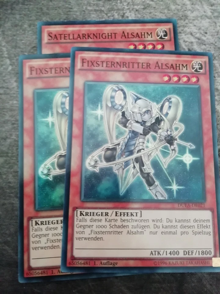 Yugioh FIXSTERNRITTER ALSAHM - Satellarknight - duea-de021 Super Rare Near Mint  - Bild 1 von 1