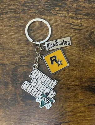 1 pieza GTA V Grand Theft Auto 5 Los Santos Rockstar Llavero Metal Esmalte Foto 1 de 3