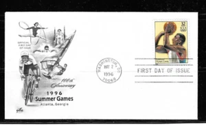 USA SC # 3068t Olympics 1996 - Men's Basketball - FDC . Artcraft Cachet - Picture 1 of 1
