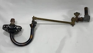 Antique Victorian Brass Gas Light Wall Sconce Swivel Arm Lamp Part - Picture 1 of 21