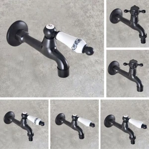 Black Brass Single Cold Water Tap Mop Pool Faucet Laundry Sink Faucet 8zh304 - Picture 1 of 15