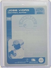 1 OF 1 JOSE VIDRO 2001 PACIFIC CARD #263 PRINTING PRESS PLATE MONTREAL EXPOS 1/1
