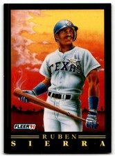 1991 FLEER PRO-VISIONS RUBEN SIERRA TEXAS RANGERS #3