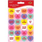 Autocollants Candy Heart Plus-Pak 4 feuilles par paquet décorations de la Saint-Valentin