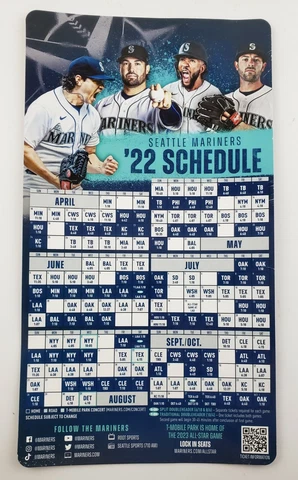 Seattle Mariners MLB 2022 Season Schedule Fridge Magnet SGA Crawford Haniger Cover
