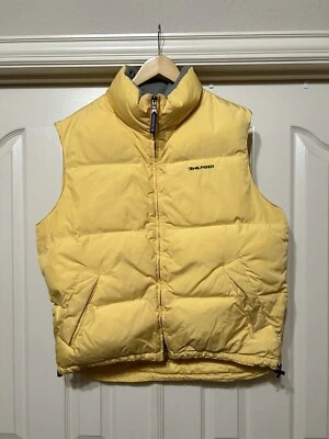 Polo Tommy Hilfiger amarillo vintage plumón chaleco hombre talla grande (se adapta a XL) Foto 1 de 3