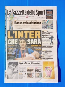 Gazzetta dello Sport 24 May 2010 Inter Wins Champions League Treble Celebration - Picture 1 of 1