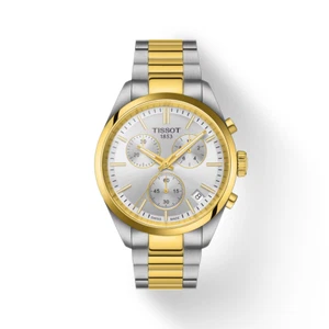 Tissot PR 100 Chronograph 40mm White Dial Two Toned Watch T150.417.22.031.00 - Picture 1 of 1