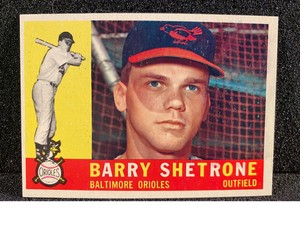1960  TOPPS BASEBALL #348 - BARRY SHETRONE - BALTIMORE ORIOLES - EXC/NMT
