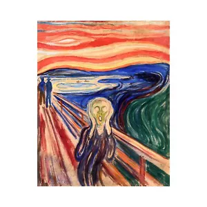 Edvard Munch, The Scream, 1910, Canvas Print, 8" x 10" + Border - Picture 1 of 10