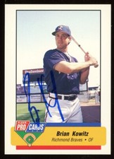 1994 Richmond Braves BRIAN KOWITZ Signed Card autograph AUTO RC