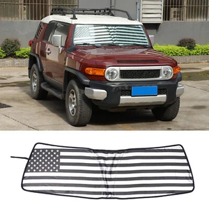 For Toyota FJ Cruiser 2007-2014 Windshield Sun Shade UV Protection (US Flag) - Picture 1 of 10