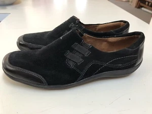 Naturalizer Shoes Women's Size 8.5 M February Black Suede Leather Loafer Slip On - Picture 1 of 4