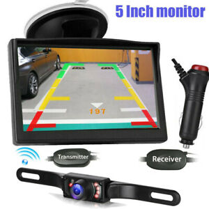 Backup Camera Wireless Car Parking System Rear View HD Night Vision + 5" Monitor