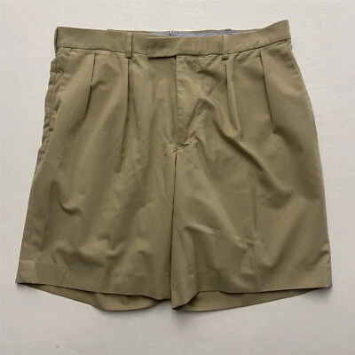 Polo Golf 36 x 9" Khaki Pleated Performance Strech Tech Wicking Golf Shorts - Image 1 of 4