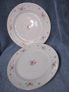 Petite Rose Dinner Plate from Fine China of Japan Set of 2 EXCELLENT! - Picture 1 of 7
