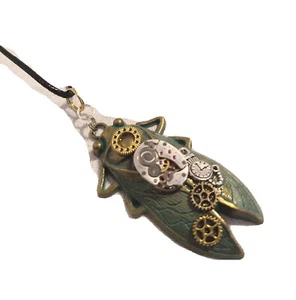 Art Deco Steampunk Halskette, Glückszikade  - Bild 1 von 3