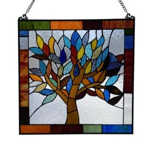 River of Goods Fensterscheibe Multi Glasmalerei Mystischer Weltenbaum - Bild 1 von 4