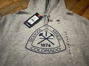 BRAND NEW Colorado School of Mines Orediggers CSM Hoodie Sweatshirt SMALL Gray - Picture 1 of 6