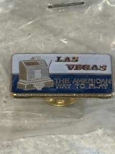 Vintage LAS VEGAS The American Way To Play ENAMEL Lapel Pin/Pin Back NEW - Picture 1 of 5