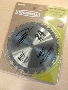 Brandneu Versiegelt Rockwell RW9281 4-1/2" x 24 Zahn Hartmetallbestücktes Sägeblatt - Bild 1 von 4