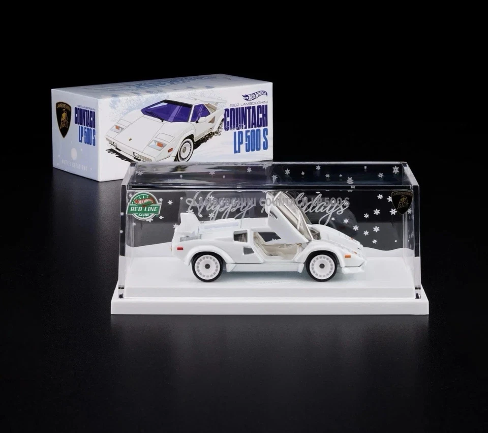 Lamborghini Countach LP 500 S 1982 exclusivo de Hot Wheels RLC blanco nuevo - en mano Foto 1 de 4