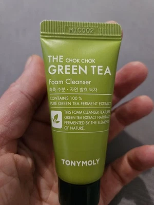 Tony Moly ~ The Chok Chok Green Tea Foam Cleanser ~ 20ML Travel Size - Image 1 of 3