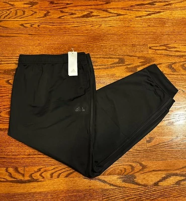 Adidas Tricot Track Pants Mens 5XL Black Tapered Leg Warm Up Joggers H46107 NWT - Image 1 of 4