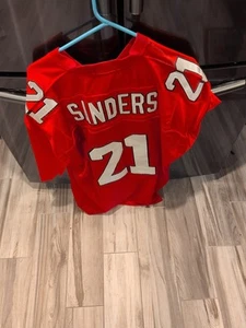 RARE Deion Sanders #21 ATLANTA FALCONS 1992 Red Mitchell & Ness Jersey Size 52. - Picture 1 of 6