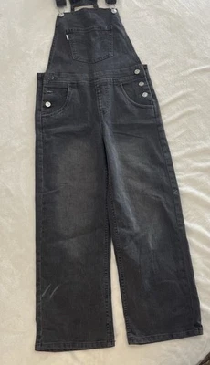 Винтажный комбинезон Levis SilverTab для девочек 12 черный джинсовый Y2K уличный - Изображение 1 из 4