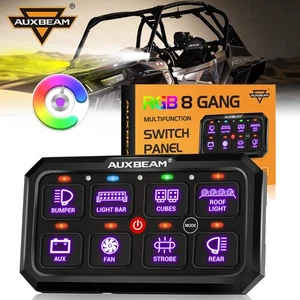 AUXBEAM RA80 XL RGB 8 Gang Switch Panel For Polaris Circuit Control RZR PRO XP 4 - Picture 1 of 12
