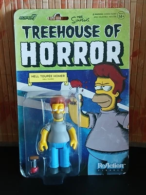 Figura Simpsons Super7 ReAction Treehouse of Horror Hell Toupe Homer 100 % nueva en caja Foto 1 de 4