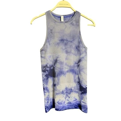 Camiseta sin mangas Lululemon Shibori Swiftly Tech para mujer talla 4 Midnight Orchid espalda cruzada Foto 1 de 4