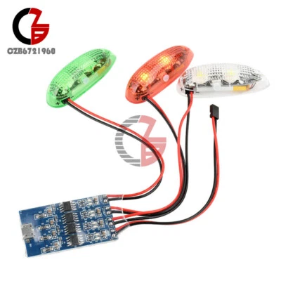 Wireless Navigation Light 1S Rechargeable 4 Modes LED Lights For RC Airplane FPV - Image 1 of 4