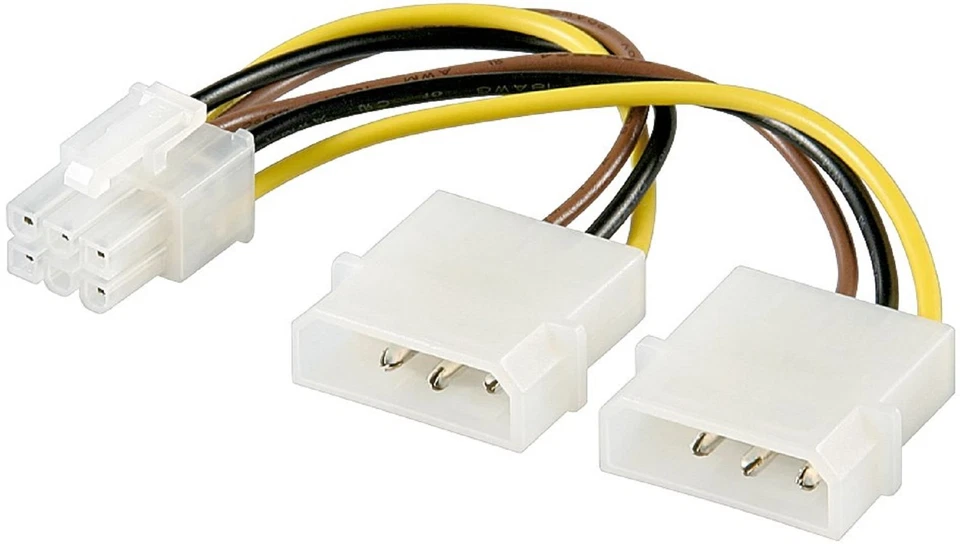 Stromadapter Molex 4pol auf 6pol PCIe             #e393 - Bild 1 von 1