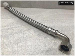 Bent Flexi Connector for Side Inlet Cisterns or Low Level Flexible Tap 90° Elbow - Picture 1 of 5