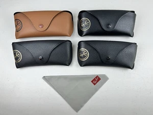 Lot of 4 Ray Ban Sunglass Cases Only Soft Shell Protective + 1 Lens Cloth - Picture 1 of 18