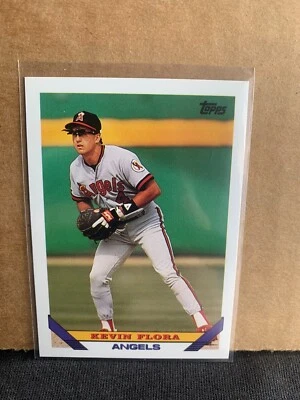 1993 Topps Baseball Card California Angels Kevin Flora     - Image 1 of 2