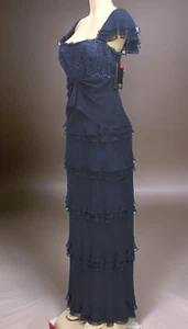 Tadashi Collection Women's Maxi Dress Sleeveless Navy Size 8 - Picture 1 of 13