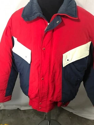Chaqueta de plumón vintage Aspen Skiwear - para hombre L - roja, blanca y azul Foto 1 de 3