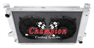 Radiador Champion de suministro de 3 filas con 2 ventiladores de 12" para Ford F-150 1985-1996 Foto 1 de 4