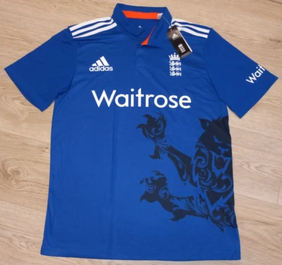 2015 England Cricket Shirt Size L Waitrose Blue with tags. - Image 1 of 4
