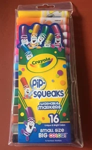 CRAYOLA PIP SQUEAKS WASHABLE MARKERS 16 FUN COLORS,FOR LITTLE HANDS, FREE POST - Picture 1 of 3