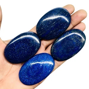 4 Stck. Natürlicher Lapislazuli 53-57 mm Unbehandelt Riesig Lose Cabochon Edelsteine Posten - Bild 1 von 10